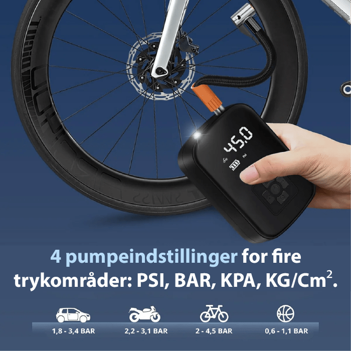 Lisslune | Compact electric air pump for tires, balls & mattresses