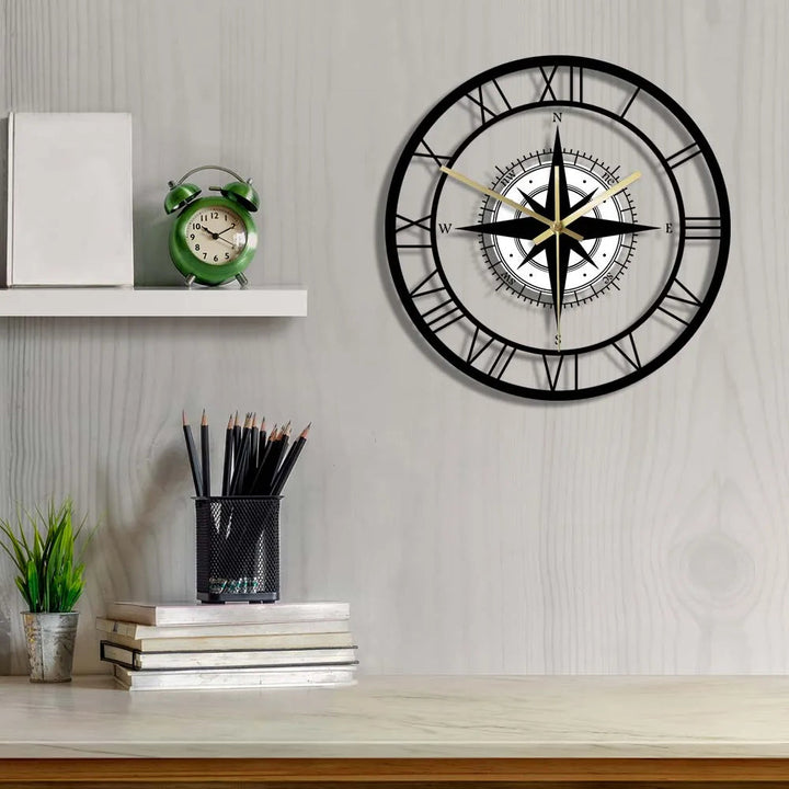 Lisslune | NauticaTime - Stylish Compass Wall Clock