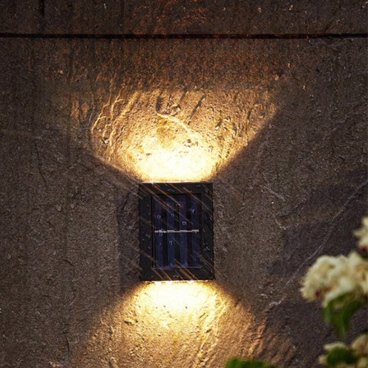 Lisslune | Solar-Powered LED Wall Lights | Weatherproof, Automatic Operation & Ideal for Garden and Driveway Illumination