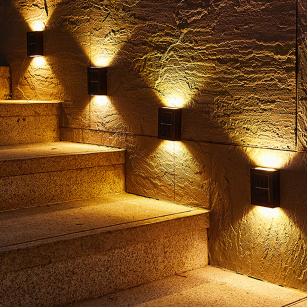 Lisslune | Wireless LED Solar Wall Lights Deluxe | Efficient and Cost-Saving Outdoor Lighting