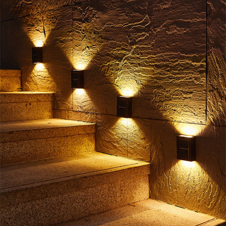 Lisslune | Solar-Powered LED Wall Lights | Weatherproof, Automatic Operation & Ideal for Garden and Driveway Illumination