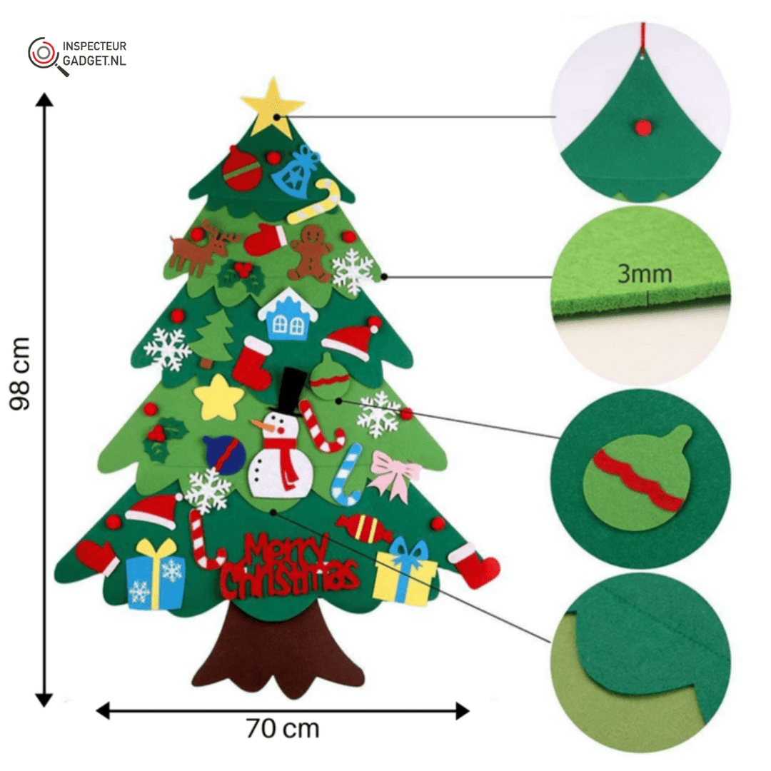 Lisslune | TreeJoy Craft Christmas Tree – Creative DIY Christmas Tree for Kids made of Felt