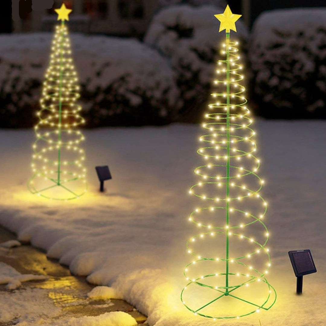 Lisslune | SolarGlow Christmas Tree – Wireless LED Outdoor Lighting powered by Solar Energy