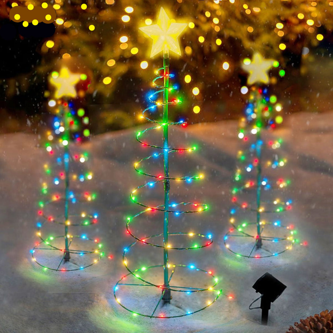 Lisslune | SolarGlow Christmas Tree – Wireless LED Outdoor Lighting powered by Solar Energy
