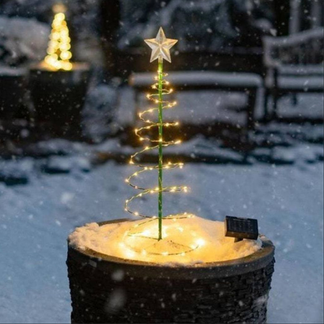 Lisslune | SolarGlow Christmas Tree – Wireless LED Outdoor Lighting powered by Solar Energy