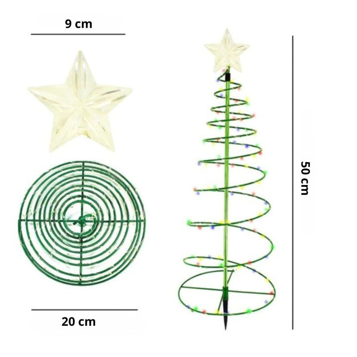 Lisslune | SolarGlow Christmas Tree – Wireless LED Outdoor Lighting powered by Solar Energy