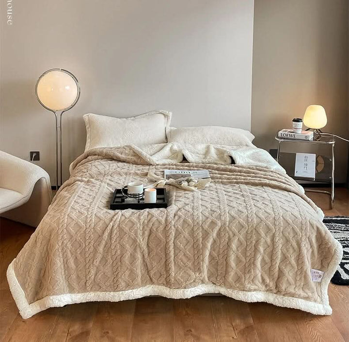 Lisslune | Soft Comfort Blanket for Bed, Sofa, and Travel