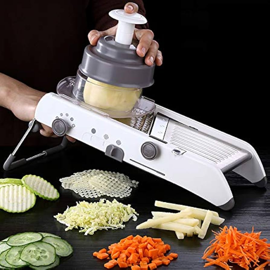 Lisslune | ProSlice Mandoline Vegetable Slicer – Adjustable Stainless Steel Blades for Precision Cutting