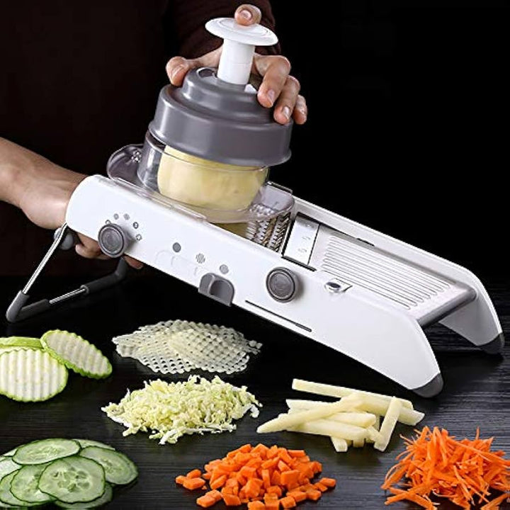 Lisslune | ProSlice Mandoline Vegetable Slicer – Adjustable Stainless Steel Blades for Precision Cutting
