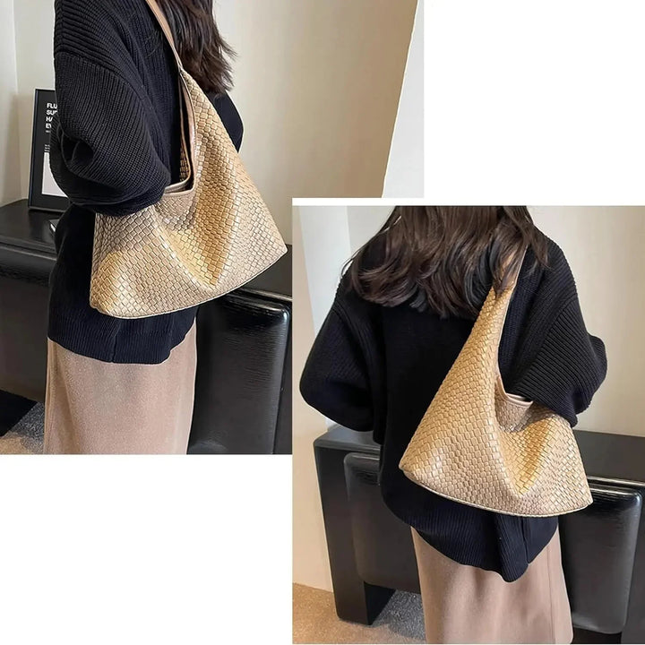 Lisslune | Bag Vegan Leather Everyday Woven Bag Shoulder Bag