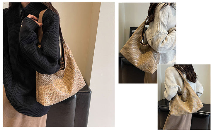 Lisslune | Bag Vegan Leather Everyday Woven Bag Shoulder Bag