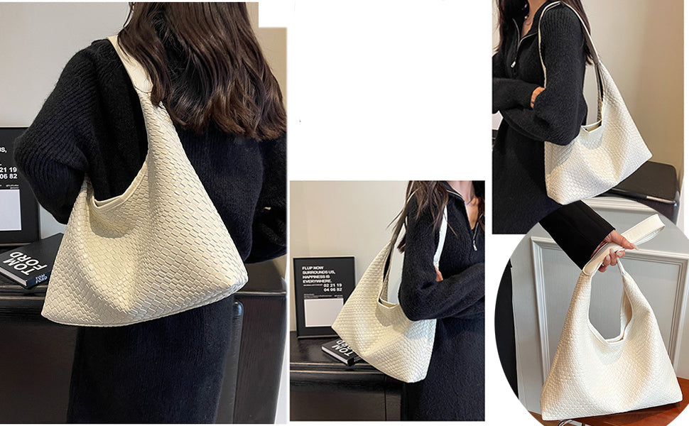 Lisslune | Bag Vegan Leather Everyday Woven Bag Shoulder Bag