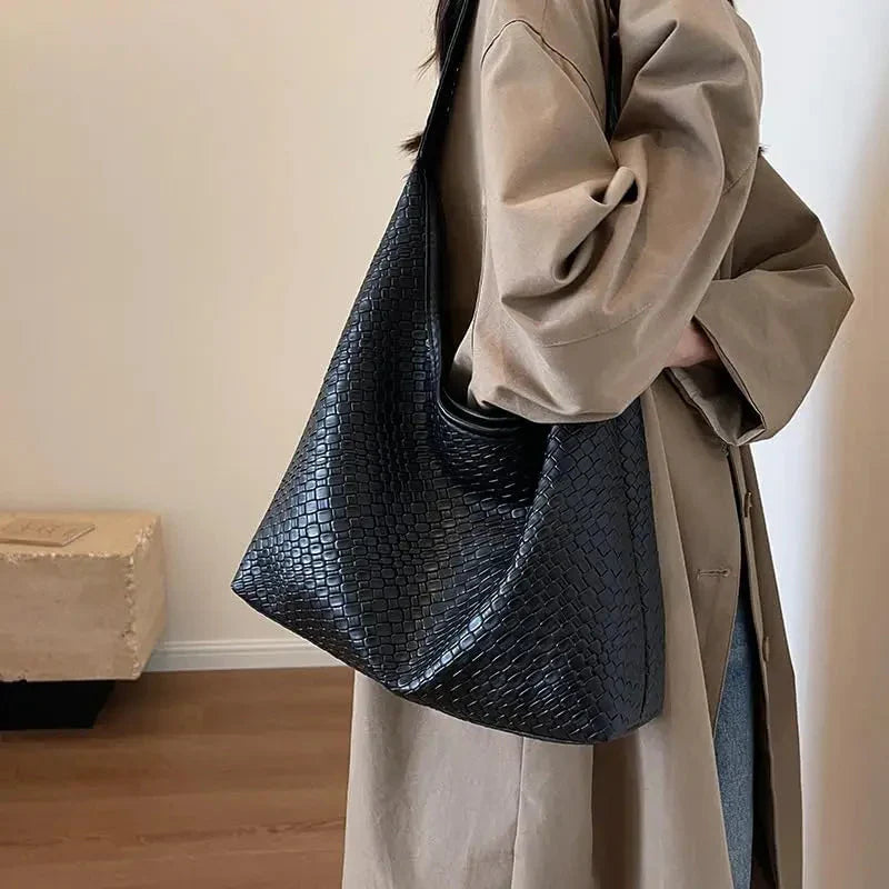 Lisslune | Bag Vegan Leather Everyday Woven Bag Shoulder Bag