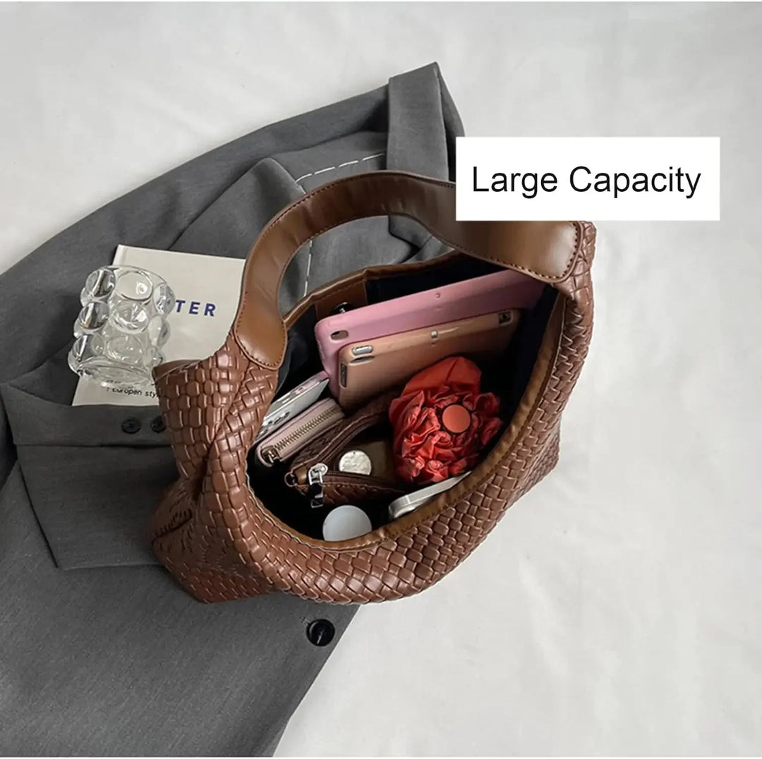 Lisslune | Bag Vegan Leather Everyday Woven Bag Shoulder Bag