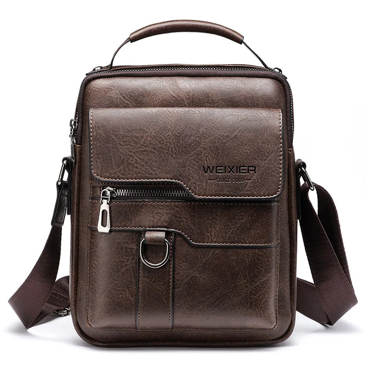 Lisslune | Men's Genuine Leather Shoulder Bag | Durable, Adjustable Strap & Ideal for Work or Leisure