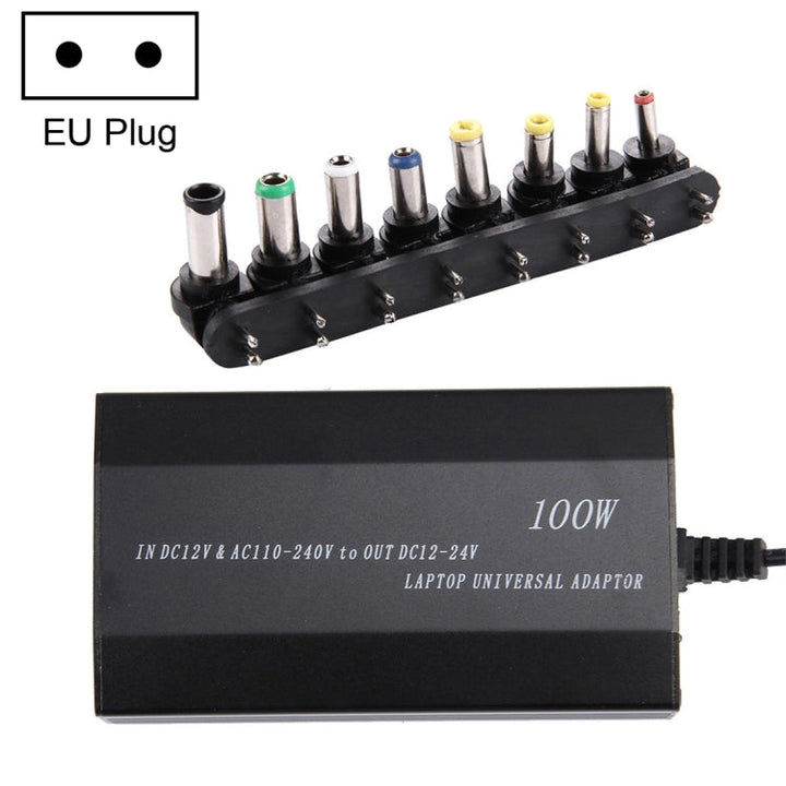 Lisslune | Laptop Notebook Power 100W Universal Charger with Car Charger & AC Power Adapter & 8 Power Adapters & 1 USB Port for Samsung, Sony, Asus, Acer, IBM, HP, DELL, EU Plug