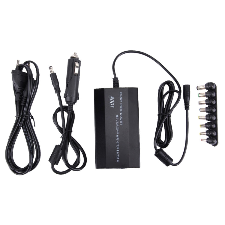 Lisslune | Laptop Notebook Power 100W Universal Charger with Car Charger & AC Power Adapter & 8 Power Adapters & 1 USB Port for Samsung, Sony, Asus, Acer, IBM, HP, DELL, EU Plug