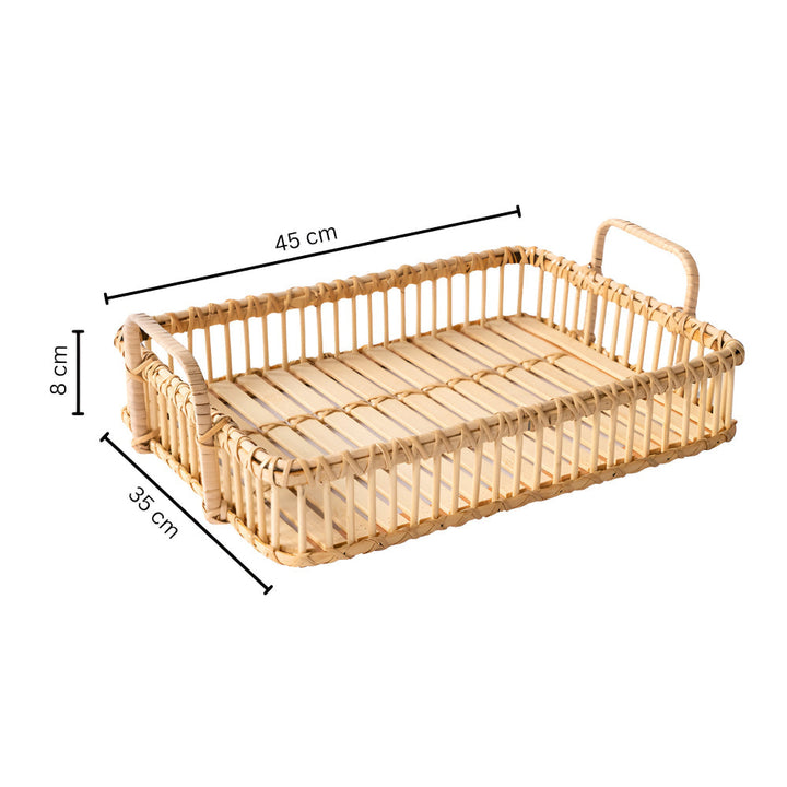 Lisslune | Rustic Weave Rattan Tray