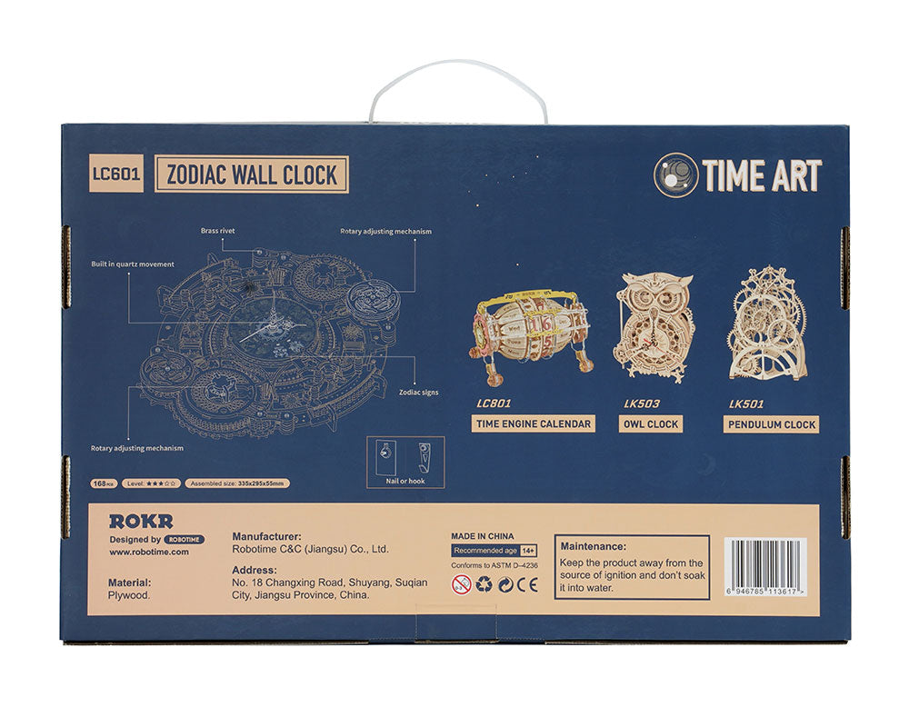 Lisslune | Zodiac wall clock and calendar