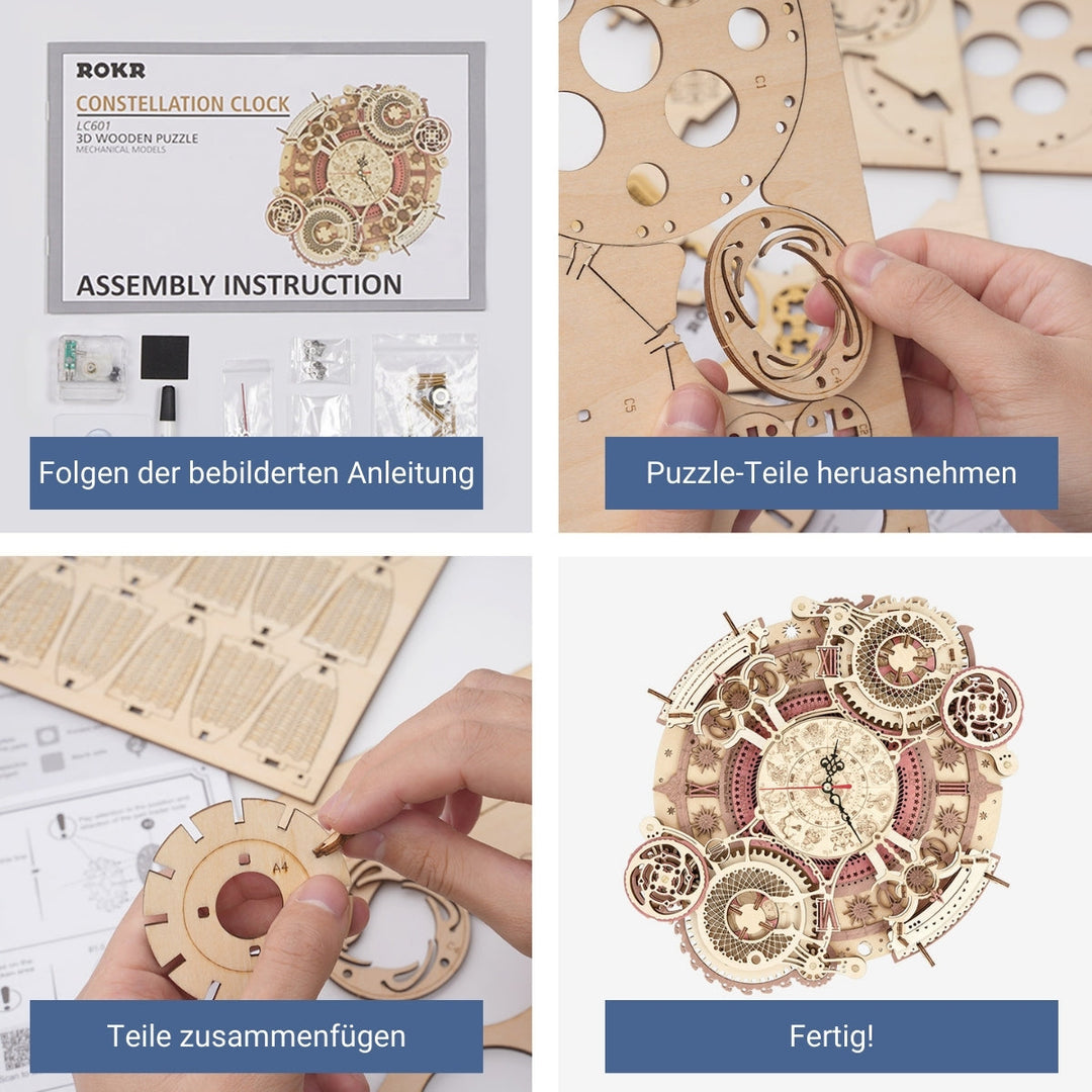 Lisslune | Zodiac wall clock and calendar