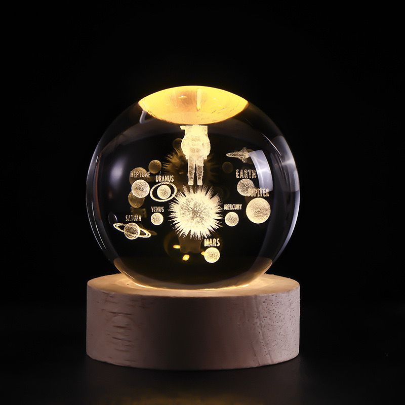 Lisslune | SolarSphere – Crystal Solar System with LED Lighting | Educational & Decorative Gift