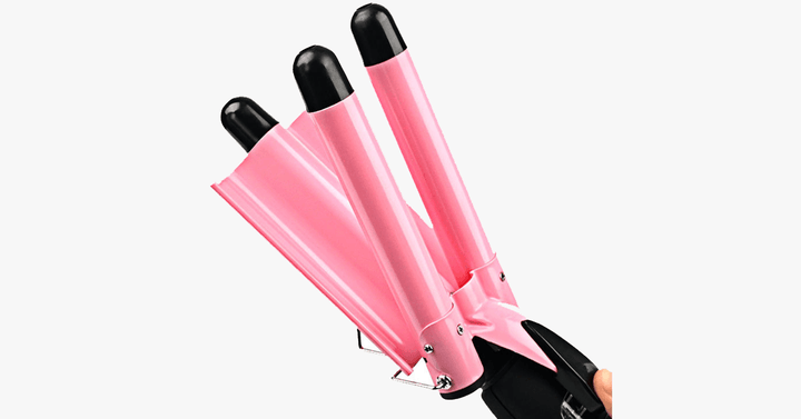 Lisslune | Salon Quality Triple Barrel Curling Iron, Perfect Quick Curls Deep Waves