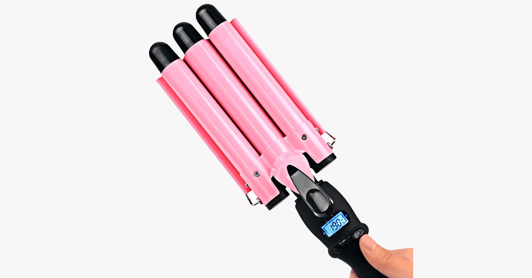 Lisslune | Salon Quality Triple Barrel Curling Iron, Perfect Quick Curls Deep Waves