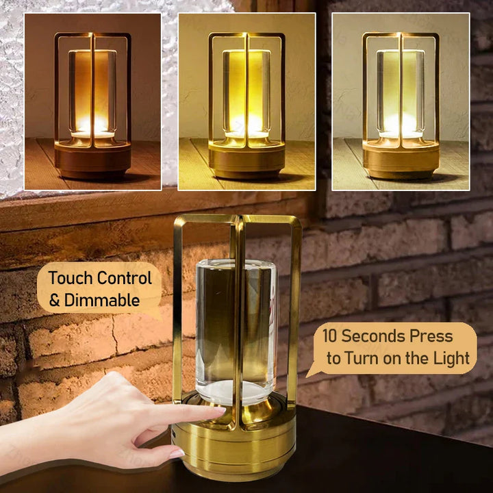 Lisslune | Lumina | Wireless LED Table Lamp | Touch Dimming | Rechargeable | Ambient Lighting