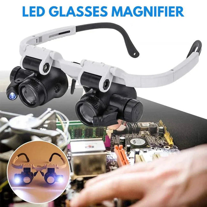 Lisslune | LED Magnifying Glasses with 8x, 15x, and 23x Magnification for Detailed Viewing and Precision Work