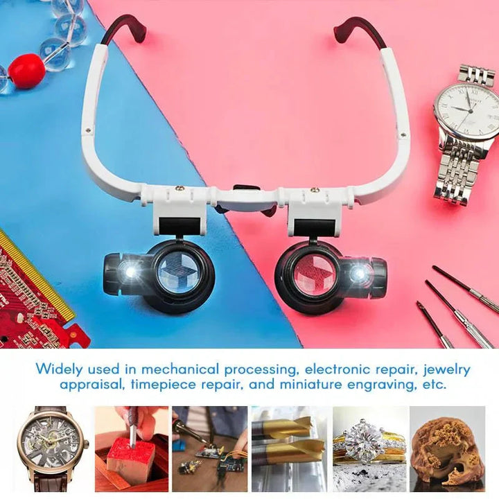 Lisslune | LED Magnifying Glasses with 8x, 15x, and 23x Magnification for Detailed Viewing and Precision Work
