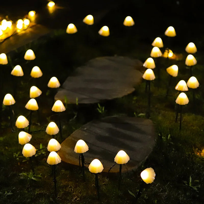 Lisslune | BRIGHTLIGHTS | Mushroom String Lights for Atmospheric Garden Lighting