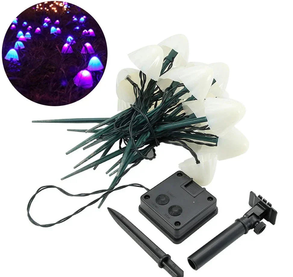Lisslune | BRIGHTLIGHTS | Mushroom String Lights for Atmospheric Garden Lighting