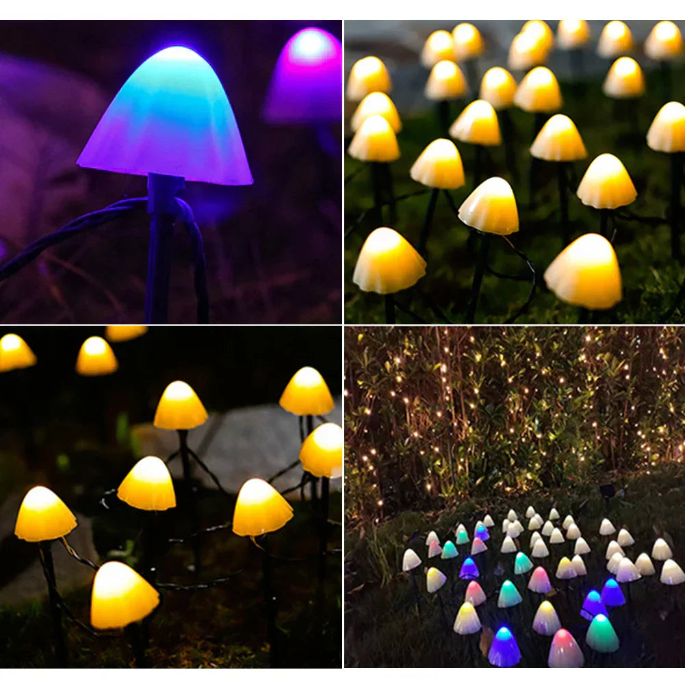 Lisslune | BRIGHTLIGHTS | Mushroom String Lights for Atmospheric Garden Lighting