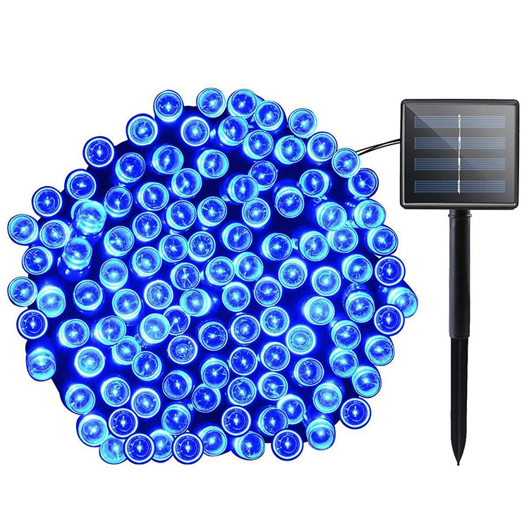 Lisslune | 200 LEDs Outdoor Waterproof Christmas Festival Decoration Solar Lamps String Lights, Length: 22m (Blue)