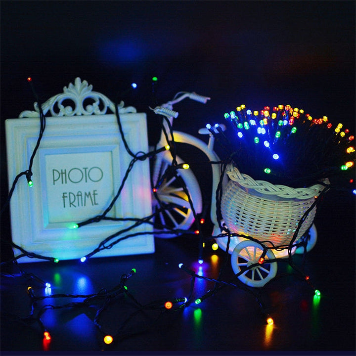 Lisslune | 200 LEDs Outdoor Waterproof Christmas Festival Decoration Solar Lamps String Lights, Length: 22m (Blue)
