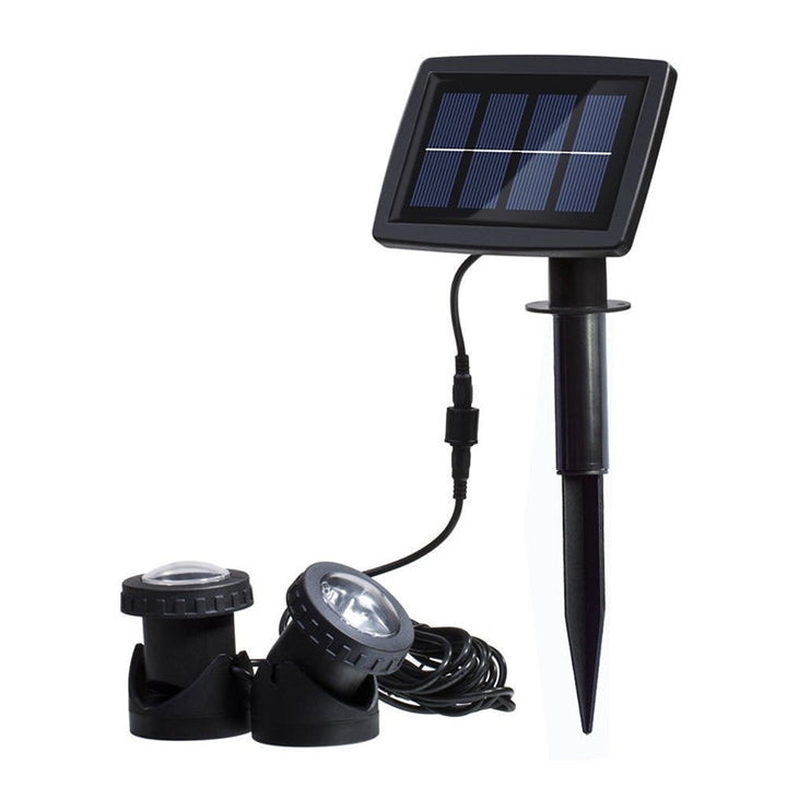 Lisslune | Two Heads LED Outdoor Waterproof Solar Underwater Spotlight Floodlight