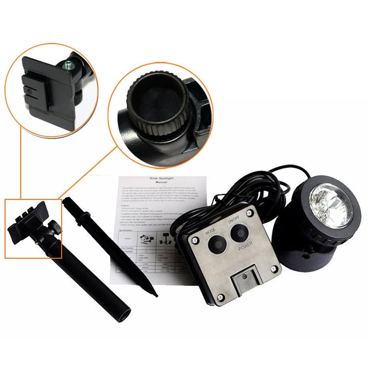 Lisslune | Two Heads LED Outdoor Waterproof Solar Underwater Spotlight Floodlight