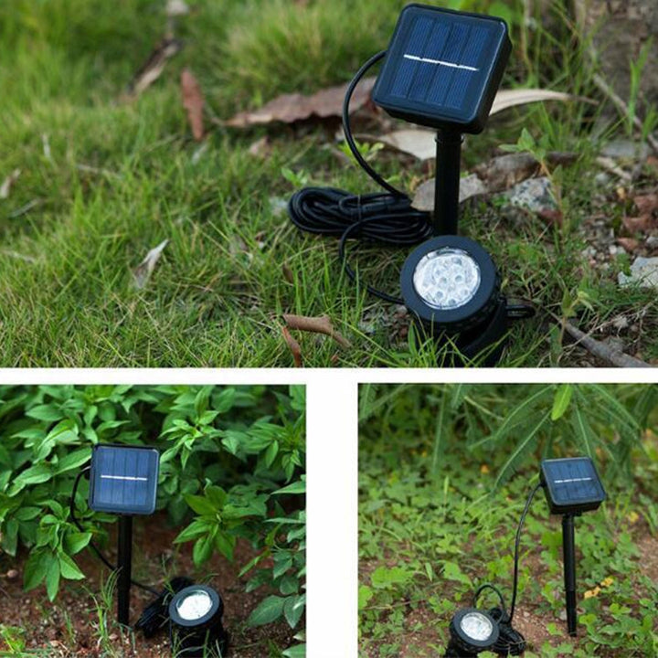 Lisslune | Two Heads LED Outdoor Waterproof Solar Underwater Spotlight Floodlight
