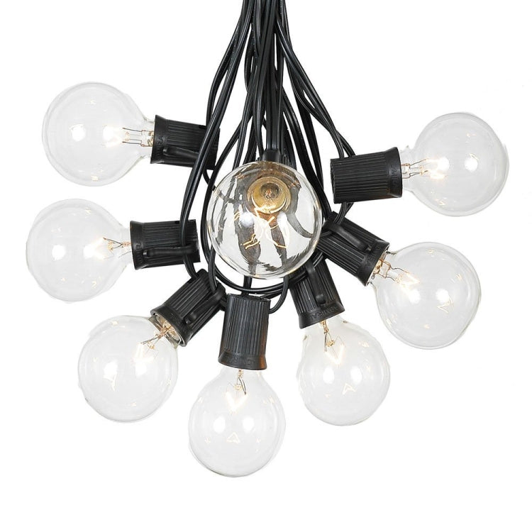 Lisslune | G40-EU-25 G40 7.6m 175W E12 IP44 waterproof Retro Filament light bulbs string, 25 light bulbs LED decorative lamp for garden, construction, bar, party, wedding, AC 220V, EU plug (Warm White)