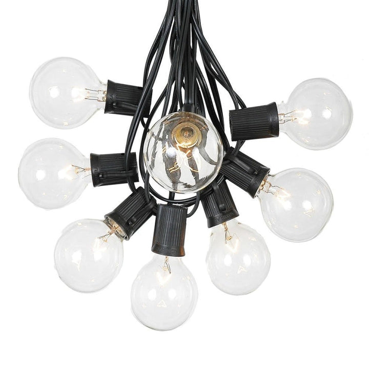 Lisslune | G40-EU-25 G40 7.6m 175W E12 IP44 waterproof Retro Filament light bulbs string, 25 light bulbs LED decorative lamp for garden, construction, bar, party, wedding, AC 220V, EU plug (Warm White)