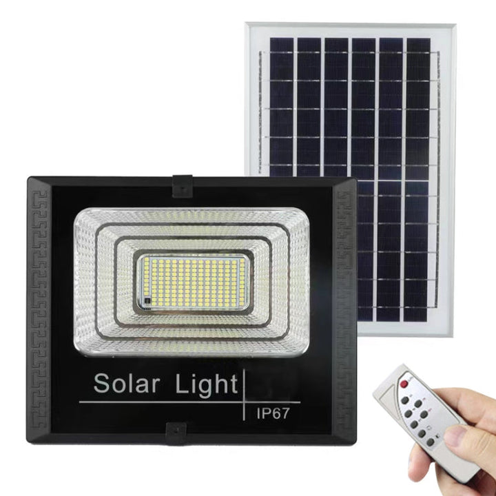 Lisslune | 10W 100 LEDs IP67 Waterproof Solar Power Floodlight with Remote Control