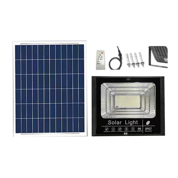 Lisslune | 10W 100 LEDs IP67 Waterproof Solar Power Floodlight with Remote Control