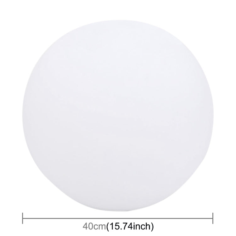 Lisslune | LEH-42321 40cm Round Ball Solar Power Lamp, Floating Garden Color Changing LED Light with 0.7W Monocrystalline Silicon Solar Panel & Remote Control (White)