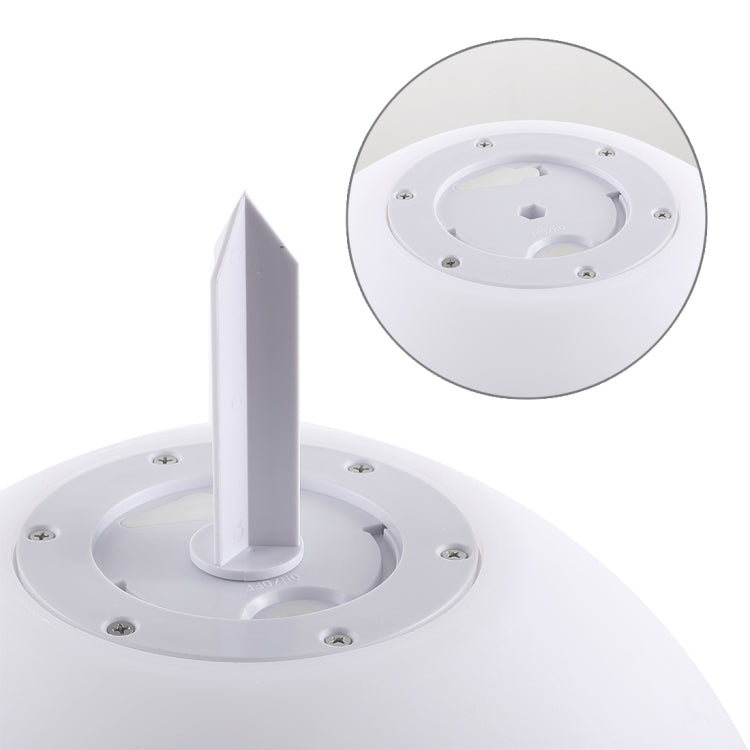 Lisslune | LEH-42321 40cm Round Ball Solar Power Lamp, Floating Garden Color Changing LED Light with 0.7W Monocrystalline Silicon Solar Panel & Remote Control (White)