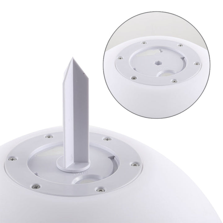Lisslune | LEH-42321 40cm Round Ball Solar Power Lamp, Floating Garden Color Changing LED Light with 0.7W Monocrystalline Silicon Solar Panel & Remote Control (White)