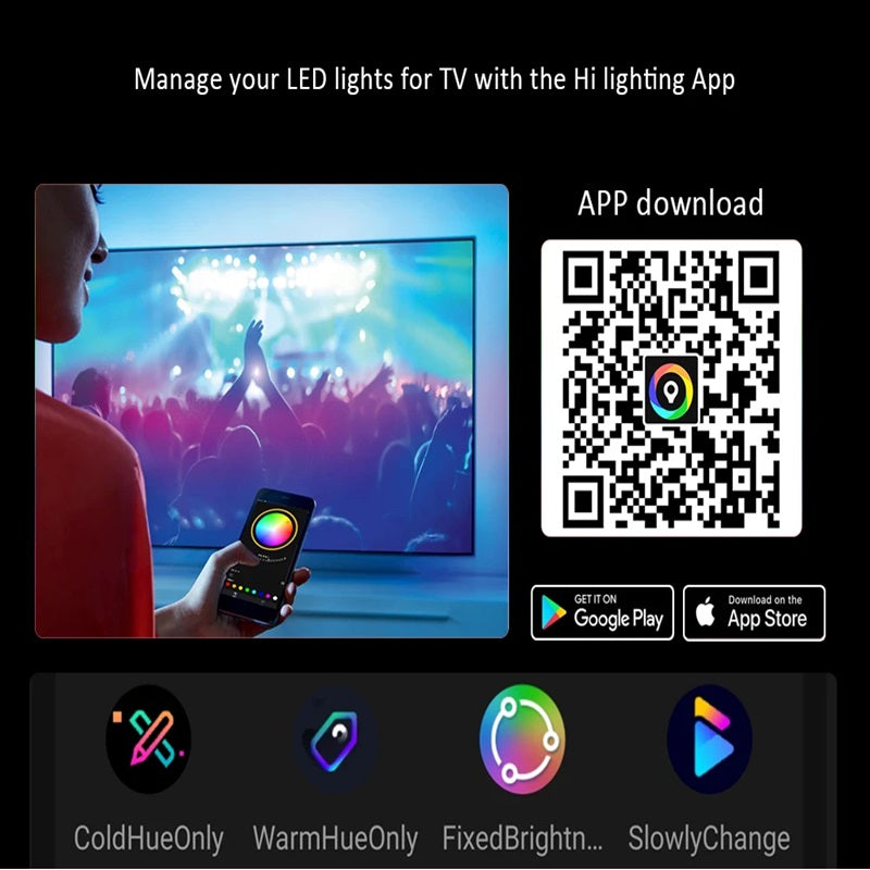 Lisslune | Smart LED Light Strips For TV with HDMI Sync Box