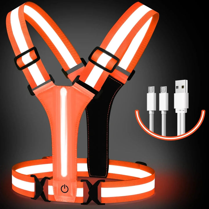 Lisslune | Rechargeable LED Running Vest with 360° Reflective Visibility