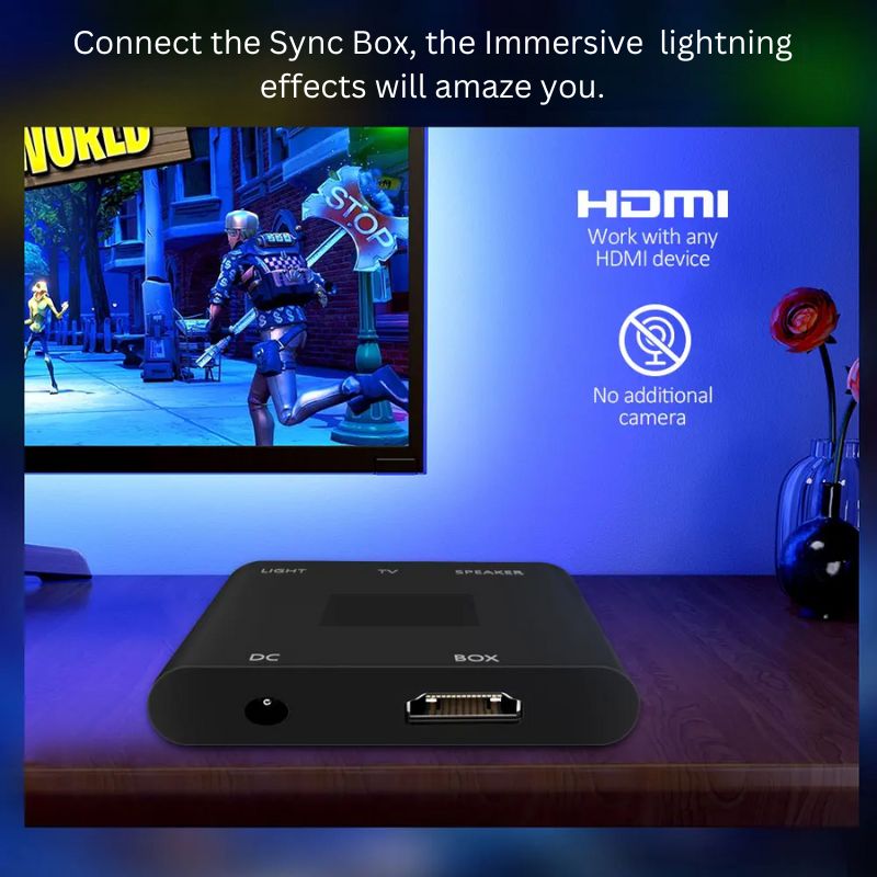 Lisslune | Smart LED Light Strips For TV with HDMI Sync Box