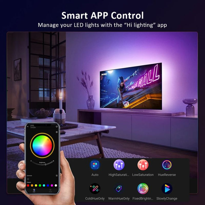 Lisslune | Smart LED Light Strips For TV with HDMI Sync Box
