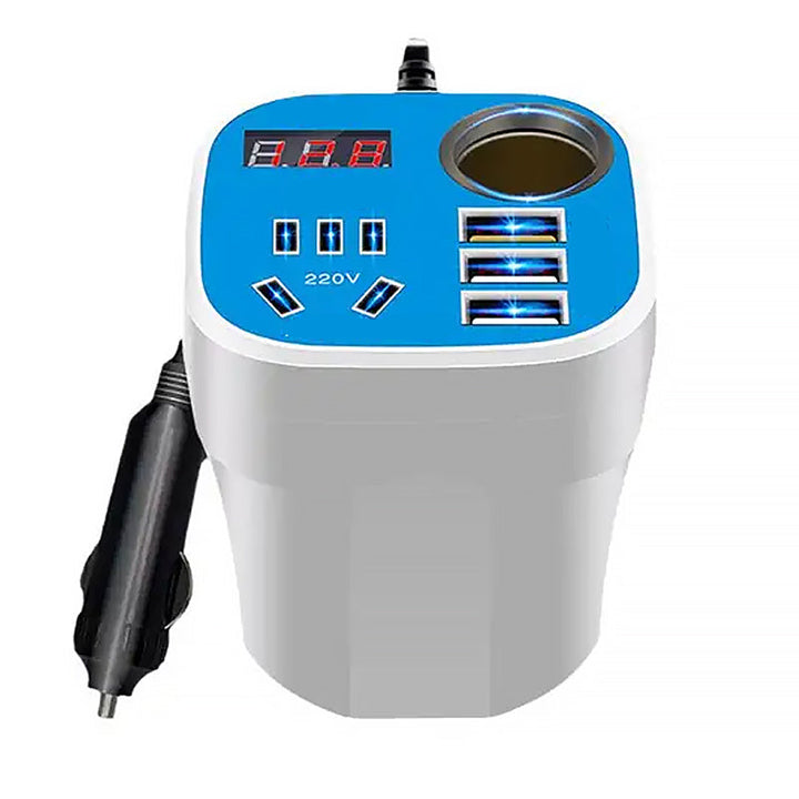 Lisslune | Auto-mounted Cup-type Inverter Converter QC Charger
